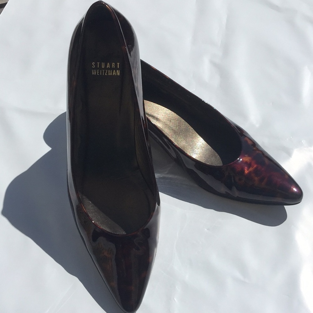 Stuart Weitzman - Tortoise Shell Wedge Heel Pumps